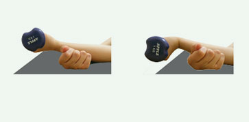 팔꿈치 움직임 증진을 위한 손목 움직임 운동